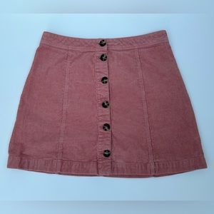H&M Divided, Pink Corduroy, Mini Skirt, Size 6